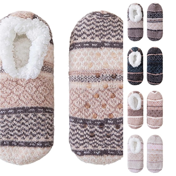 Gyujnb Sock Slippers with Grip Cozy Indoor Outdoor Winter Warmth Footwear