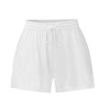 thumbnail image 2 of cfhntfmh High Waisted Shorts Women Casual Elastic Waist Drawstring Yoga Lounge Shorts Summer Loose Beach Shorts, 2 of 7