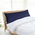 thumbnail image 2 of PiccoCasa 1Pc Pillowcase Zipper Long Staple Cotton, Queen Navy Blue, 2 of 8