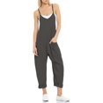 thumbnail image 1 of Womens Jumpsuits Summer Causal Sleeveless Spaghetti Strap Wide Shorts Rompers with Pockets, 1 of 5