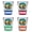 Multicolor (4-Pack), variant on Myrtle Beach South Carolina Design C Souvenir 2 oz Round Shot Glass Green