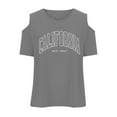 thumbnail image 5 of Gelikeya Girls T Shirts Size 3-12 Grey Fashion Design Short Sleeve Loungewear Outerwear Solid Color Pullovers 5-6 Years, 5 of 6