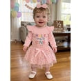 thumbnail image 3 of Cjfdfy Newborn Baby Girl Birthday Outfit Long Sleeve Romper,Tulle Skirt,Headband Set Neaswborn Fall Clothes Cute Half Way To One Print Letter 1/2 Birthday Girl Outfits, 3 of 9