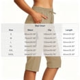 thumbnail image 3 of PWPSG Womens Athletic Capris, Quick Dry Material with Side Zip Pockets and Drawstring Waist, Slim Cut for Outdoor Sports Use Yellow XXL, 3 of 5