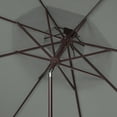 thumbnail image 4 of SAFAVIEH Milan Fringe 9' Market Crank Double Top Umbrella, Grey, 4 of 6