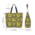 thumbnail image 5 of Yiaed Sunflowers On Black And White Stripes Print Handbag for Women Tote Purse Shoulder Bag Large Fashion Hobo Purse Handbag Shopping Tote, 5 of 5