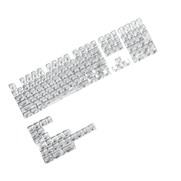 Full Set of 132PCS Clear Keycaps 10mm Height For 61 68 75 84 89 96 98 100 104 108 Various Keyboard Layouts