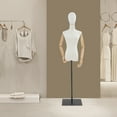 thumbnail image 2 of Female Mannequin, Female Dress Form Display, Adjustable Height（White + Wood Color + Black）, 2 of 15
