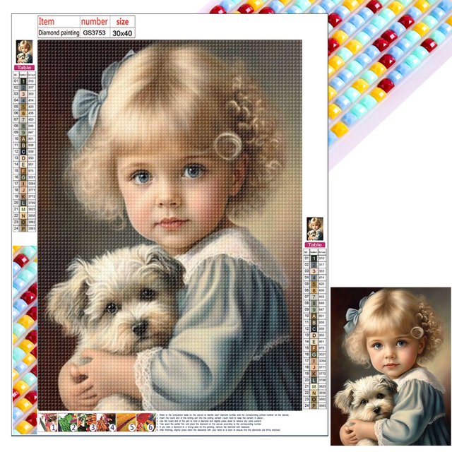 Lleno Diamantes JShteea Serie Personajes y Niñas Lindas Resina Diamante Cuadrado 30 * 40 CM
