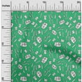 thumbnail image 2 of oneOone Cotton Jersey Green Fabric Scissor Diy Clothing Quilting Fabric Print Fabric By Yard 58 Inch Wide, 2 of 6