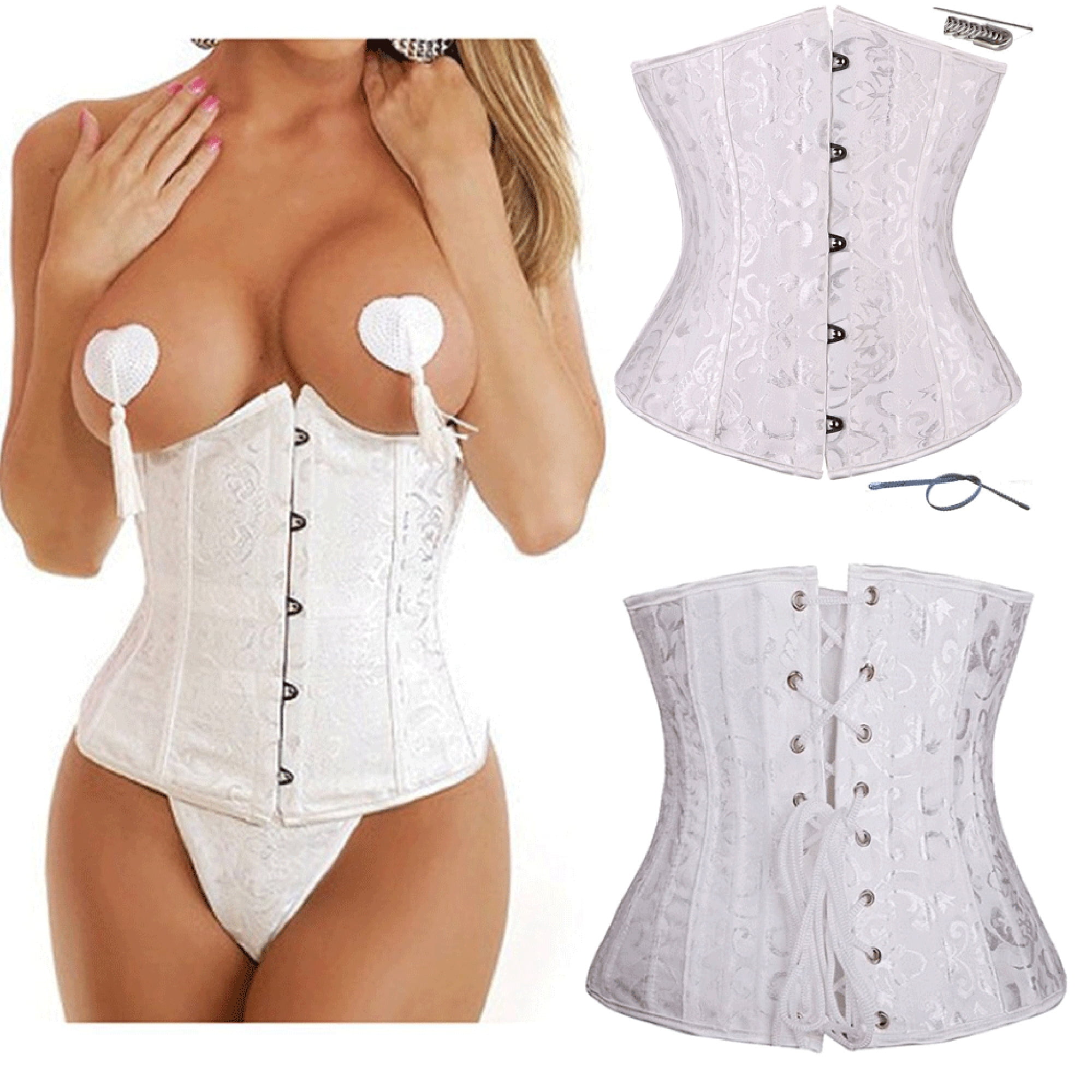 Women's Underbust Corset Waist Corset Jacquard Body Shaper Top Heavy
