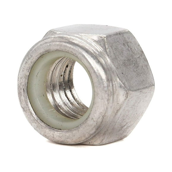 10pcs 1/2-13 Lock Nuts 304 Stainless Steel / 18-8, Nylon Inserted Self Locking Nut Silver Tone
