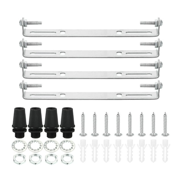 Unique Bargains 140mm Ceiling Light Plate Kit Light Fixture Mounting Bracket Plate Crossbar for Pendant Wall Light 4 Set
