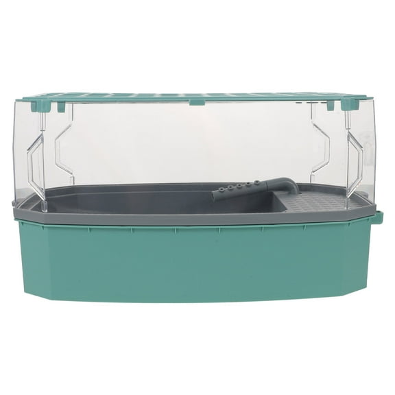 AURARMLET Reptile Aquarium Tank with Basking Loft and Escape Proof Lid for Small Turtle Habitat