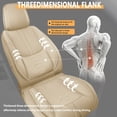 thumbnail image 6 of 2019 for Chevrolet Equinox Seat Cover, PU Leather 5 Piece Full Set With Lumbar Support Protect and Upgrade Seats, Beige Car Seat Covers, Airbag-Compatible, 6 of 7