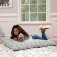 thumbnail image 2 of Jaxx Saxx 3.5 Foot Giant Decor Floor Pillow For Kids, Faux-Fur Silver, 2 of 5
