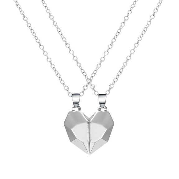 Two Souls Heart Pendant Necklaces For Couple Wishing Creative Magnet Couples Necklace, Xinsrenus Under $5! Two Souls Heart Pendant Necklaces