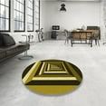 thumbnail image 4 of Ahgly Company Tapis Rond Lavable en Machine Intérieur Caramel Brun, 5 Pieds Rond, 4 of 7