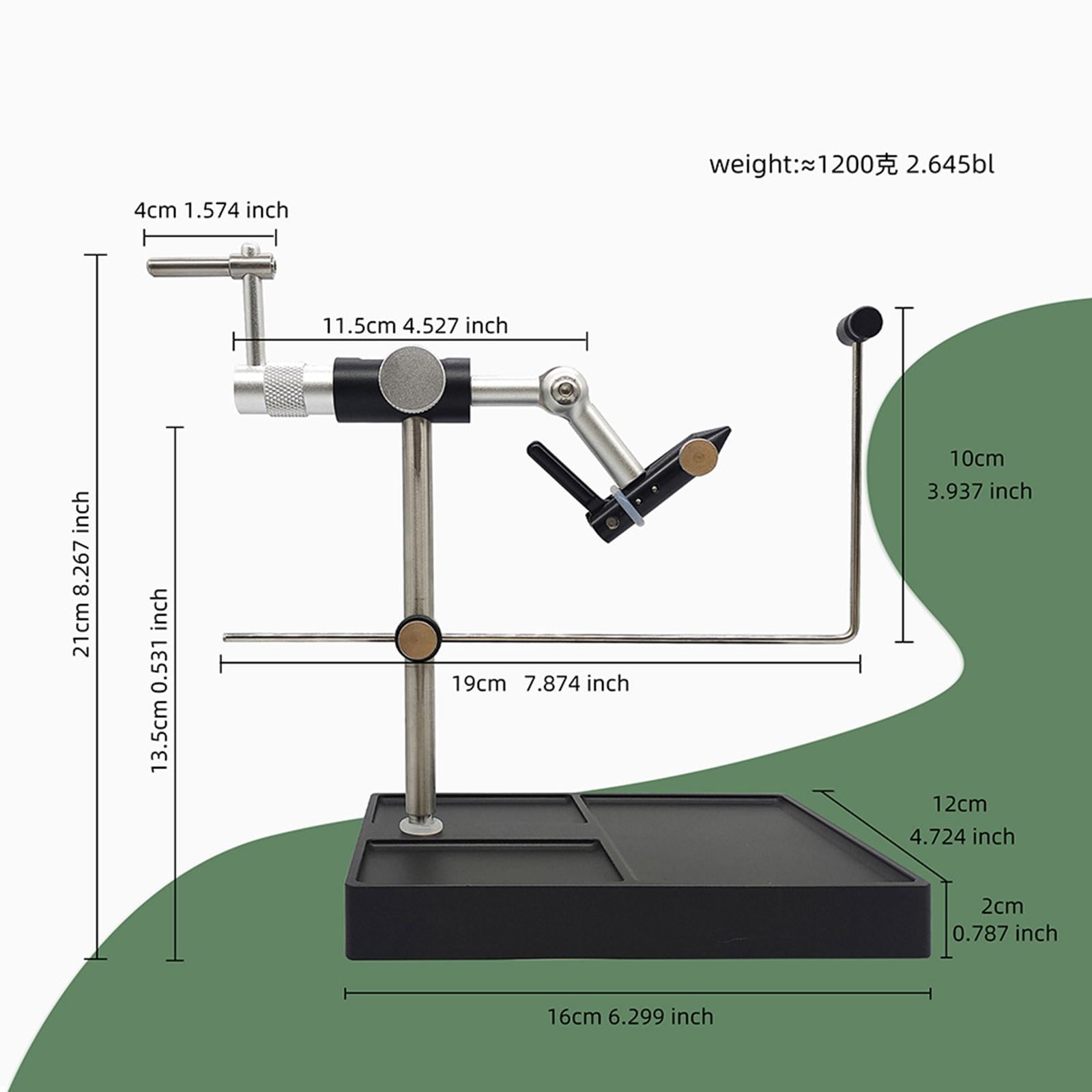 Wswqop Fly Tying Set, Fishing Fly Tieing Tools, Rotary Fly Tying Vise and Pedestal, Fly