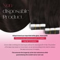 thumbnail image 3 of Moresoo Rallonges de Cheveux à Ruban Brun Très Foncé pour Femmes Remy Courtes Lisses 12 Pouces 30g 20 Pcs, 3 of 9