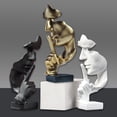 thumbnail image 7 of Silver Large Abstract Resin Figurine Home Office Decor, 7 of 7