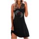 thumbnail image 1 of Mini vestido de encaje de vacaciones sin mangas con cuello en V informal con estampado de verano para mujer a la moda Fridja  hj3532, 1 of 5