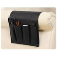 thumbnail image 5 of XMMSWDLA No-Slip Couch Sofa Armrest Organiser Arm Chair Caddy Bedside Storage Pocket with 6 Pockets TV Remote Holder Bed Storage Pocket Bag for Cellphone Tablet Notepad Book Magazines DVD Glasses, 5 of 9