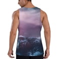 thumbnail image 2 of Sigee lighthouse Waves Torrential Rain for Men's Workout Tank Top, Athletic Gym Sleeveless Shirt - Quick Dry, Lightweight, Breathable Small, 2 of 9