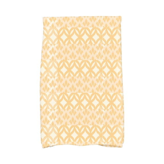 Simply Daisy, 16 x 25 Inch, Greeko Simple, Geometric Print Kitchen Towel, Yellow