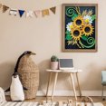 thumbnail image 2 of Cuadros Decorativos Kit de pintura de diamante girasol pared redonda completa de diamantes de imitación DQrwqpou Nuevos Originales, 2 of 8