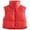 Red-L, variant on Womens Crop Puffer Vest Lightweight Sleeveless Warm Outerwear Stand Collar Zipper Up Solid Short Padded Gilet Waistcoat