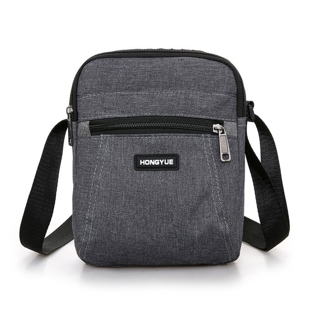 Bolsas De Hombro Bolso de hombro de lona de color puro retro Hombres Casual Deportes al aire libre de mensajero