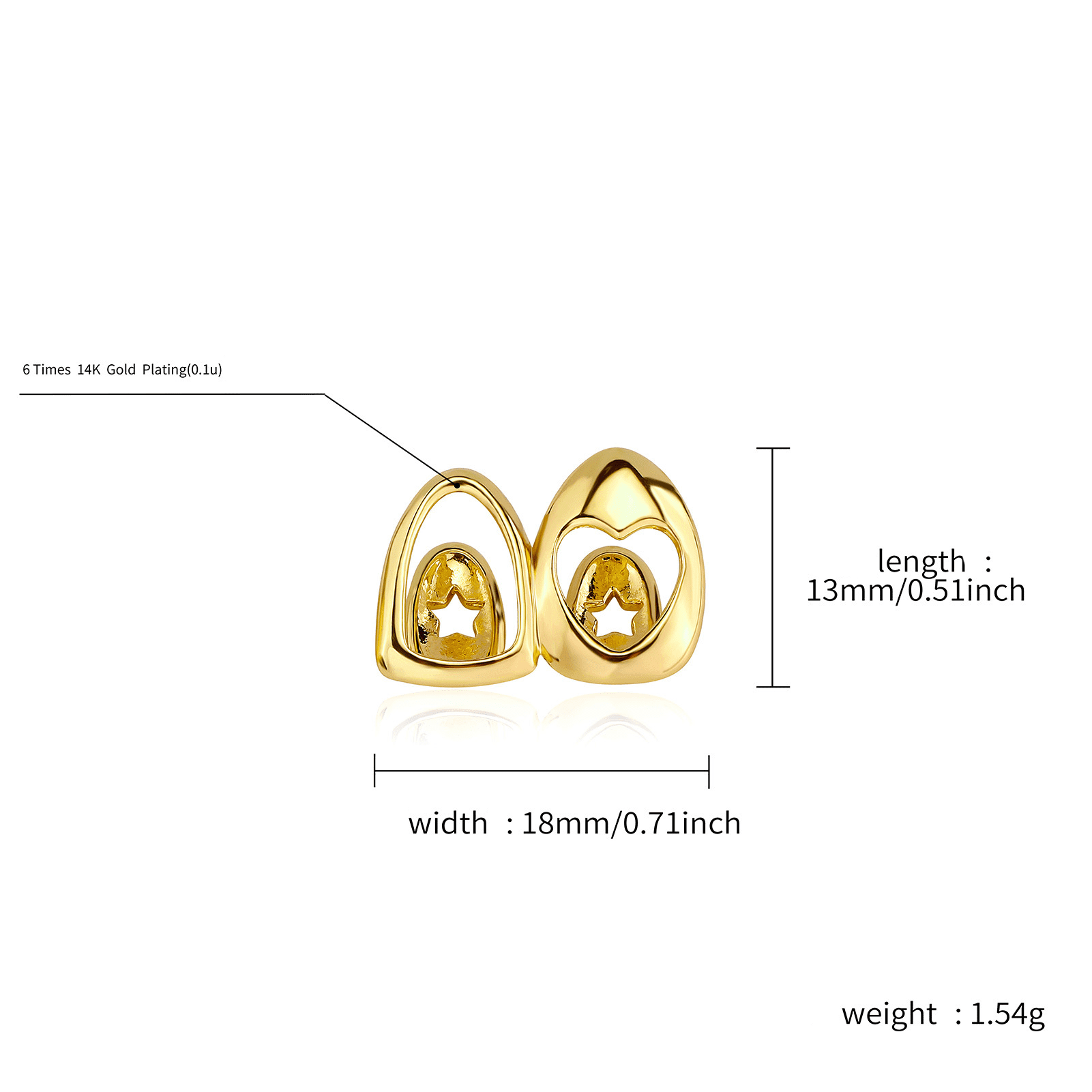 4PCS Gold & Silver Hip Hop Grillz Set, Iced-Out Design with Cubic Zirconia, Removable Party Rapper Teeth Jewelry for Men and Women