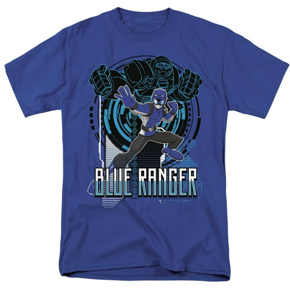 Power Rangers Blue Ranger Adult 18/1 T-Shirt Royal Blue