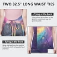 thumbnail image 6 of Colorful Tie Dye Nebula Pattern Apron-Garden Aprons for Women with Pockets-Cotton Linen Waterproof Kitchen Cooking Gardening Aprons Adjustable for Kitchen,Cooking,BBQ and Salon 33x27 Inch, 6 of 7
