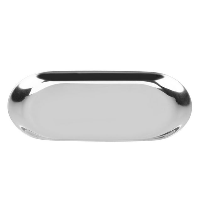 Nordic Style Stainless Storage Tray Cosmetics Jewelry Cake Plate For Office Desks