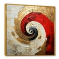 thumbnail image 2 of Designart "Subdued Red Pottery Spirals" Abstract Spirals Floater Framed Wall Decor, 2 of 5