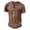 Coffee, variant on BADHUB Men's Fashion Henley Shirts Classic Short Sleeve Button Shirt Washed Basic Button Cotton T-Shirt with Pocket