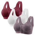 thumbnail image 1 of Hemlock Front Button Plus Size Bras, Front Button Plus Size Vest Bra, Wireless Thin Design, Polyester Fiber Material, Full Coverage, Red Vest Style Bras, Red S, Size S-5XL, 1 of 6