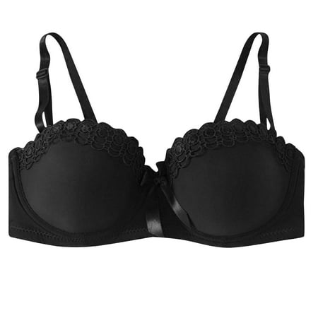 

PEASKJP Sports Bras for Women Snugly Bras for Women Push Up Bras Everyday Bra Seamless Brassiere Setssiere Set Women s Lingerie Black M