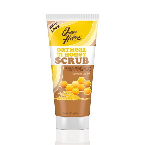 QUEEN HELENE Gentle Natural Facial Scrub, Oatmeal 'n Honey 6 oz