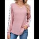 thumbnail image 3 of Camisas de Larga para Mujer, Blusas Informales de Negocios con Cuello en V, Camisetas de Moda para Otoño 2025. Ropa. Rosa XL, 3 of 10