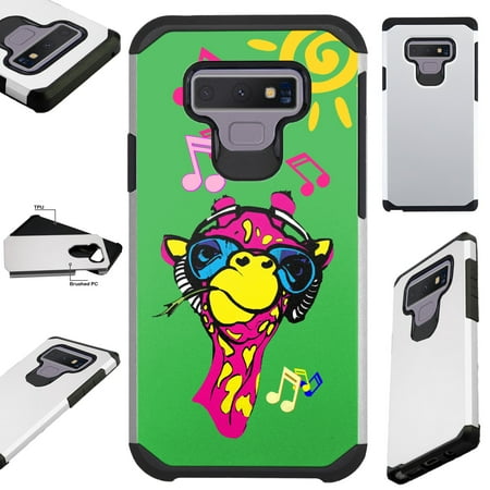 Giraffe Folded Note - For Samsung Galaxy Note 9 Case Hybrid TPU Fusion Phone Cover (Giraffe Music)