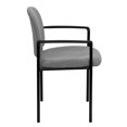 thumbnail image 3 of Comfort Gray Fabric Stackable Steel Side Reception Chair with Arms, 3 of 9