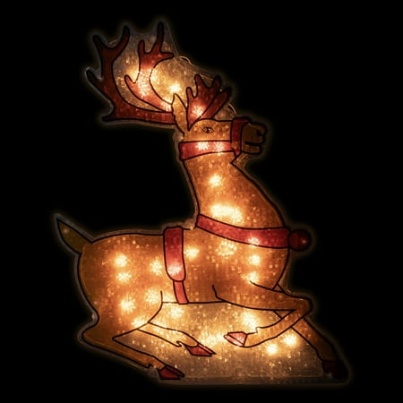 Northlight Lighted Reindeer Window Silhouette Christmas Decoration - 18"