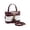 White Brown, variant on Women's Small Square Box Crossbody Bag Mini Top Handle Tote Shoulder Bag Pouch PU Leather Satchel Purse Handbag with Adjustable Shoulder Strap (Black)