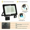 thumbnail image 2 of Super Bright Led Flood Light For Outdoor Use, Motion Sensor Security Lighting With Enhanced Detection, Energy Efficient Floodlight For Patios Walls Garages, 12 Meter Motion, 2 of 5