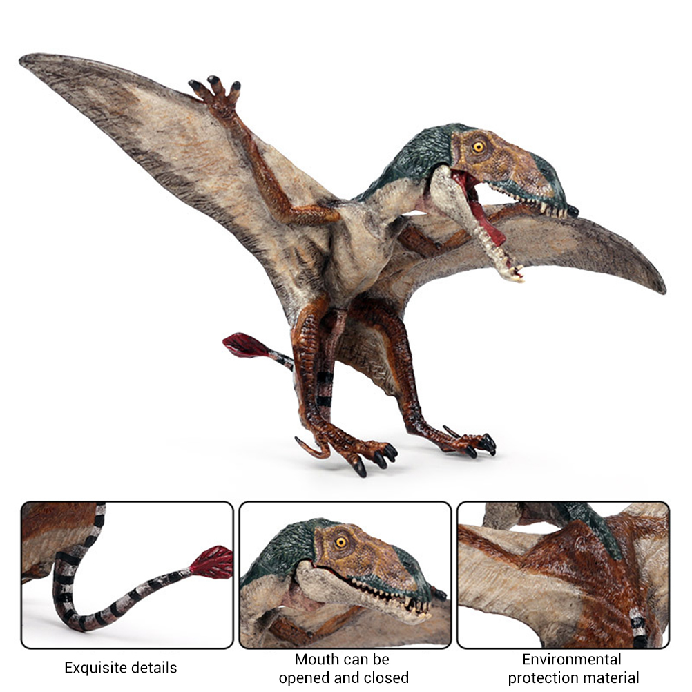 Jurassic Simulation Dinosaur World Pterosaur model new pteropterus pterodactyl children's solid plastic toy - image 2 of 7