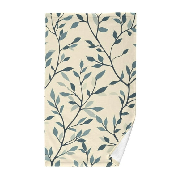 Leaf Pattern Cotton Face Towels Absorbent Hand Towel Soft Bathroom Towel for Kitchen Hotel Decoration