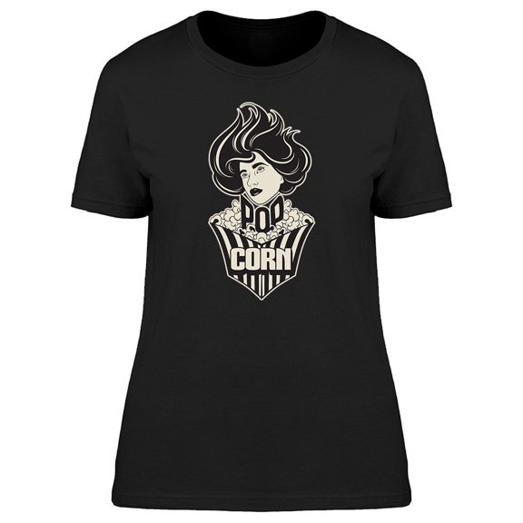 Popcorn Box Girl Graphic Tee Women's -Image by Shutterstock